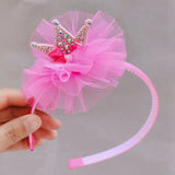 Princess Diamanté Crown Tulle Headband