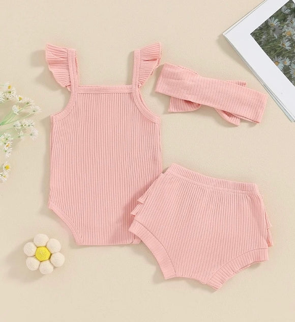 Dusty Rose Three Piece Set