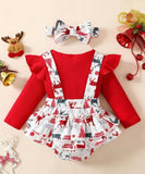 Dasher Christmas Romper Set