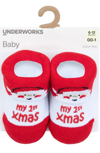 My First Christmas Novelty Santa Bootees