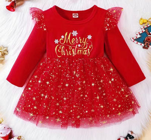 Starry Night Toddler Christmas Dress