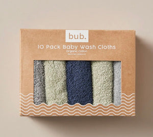 Bubba Organic 10 pack Washcloths