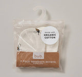 Organic Cotton Newborn Bee Scratch Mits (Two Pack)