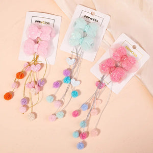 Glitter Tassel Butterfly Clips