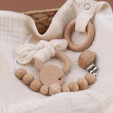 Three Piece Bamboo Bunny Teething Set