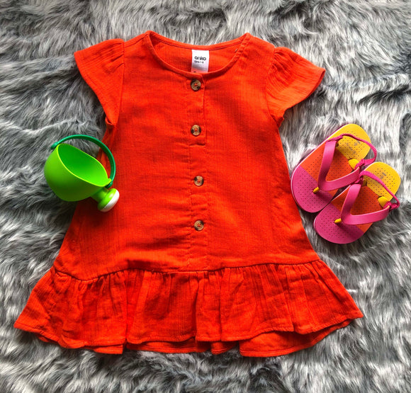 Persimmon Orange Toddler Dress