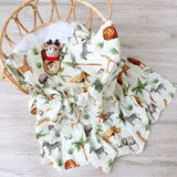 ‘Under The Gumtrees’ Bamboo Muslin Blanket