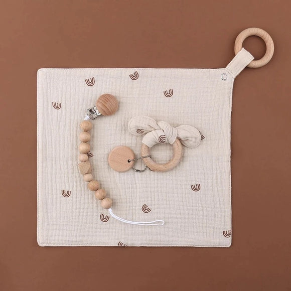 Three Piece Bamboo Bunny Teething Set