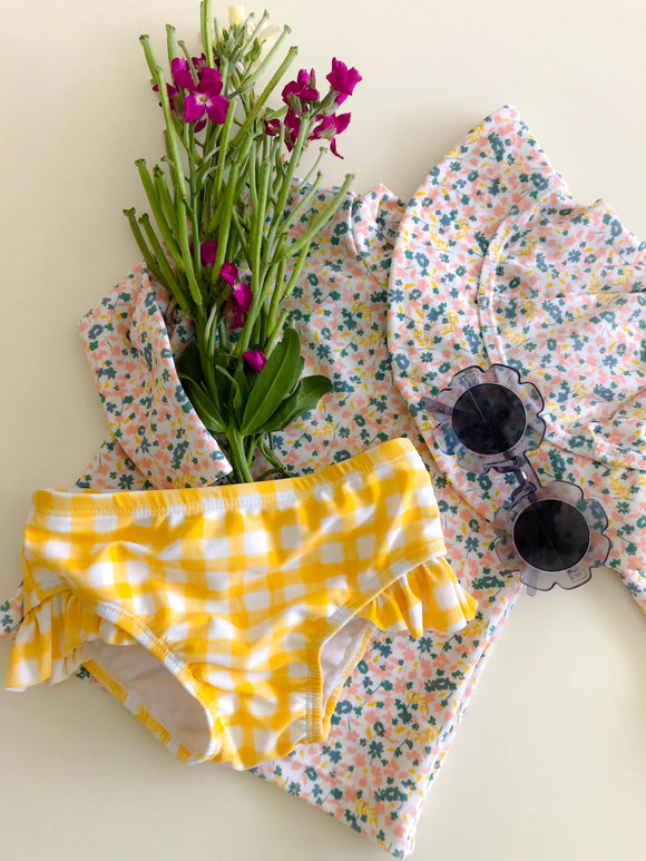 Three Piece Floral Swimsuit